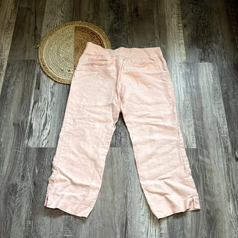 BANANA REPUBLIC Womens Linen Cropped Pants